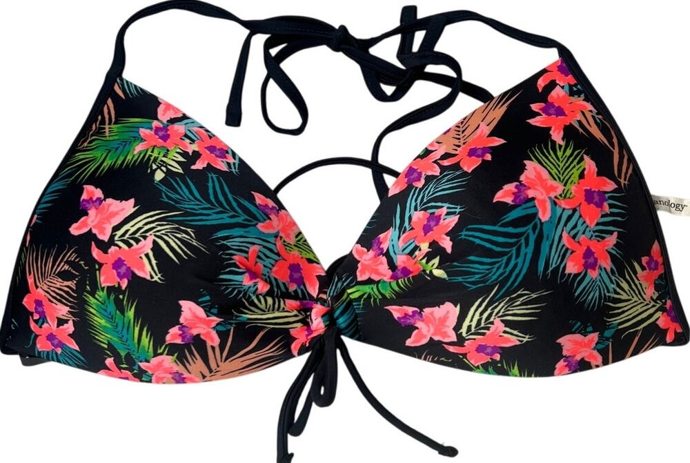 Urbanology Swim Floral Print Top Bikini Size XL
